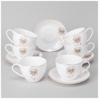 Чайный набор lefard "inspiration" золотой цветок на 6 пер. 12 пр. 260 мл Lefard (422-124)