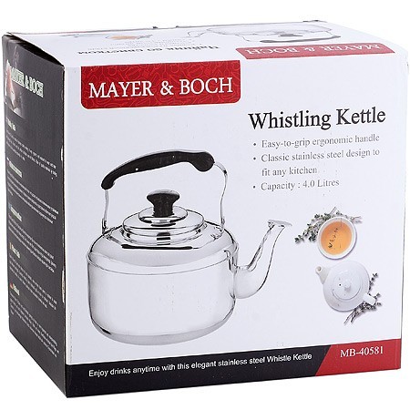 Чайник со свистком 4 л нерж/сталь Mayer&Boch (40581) Чайник со свистком 4 л нерж/сталь Mayer&Boch (40581)