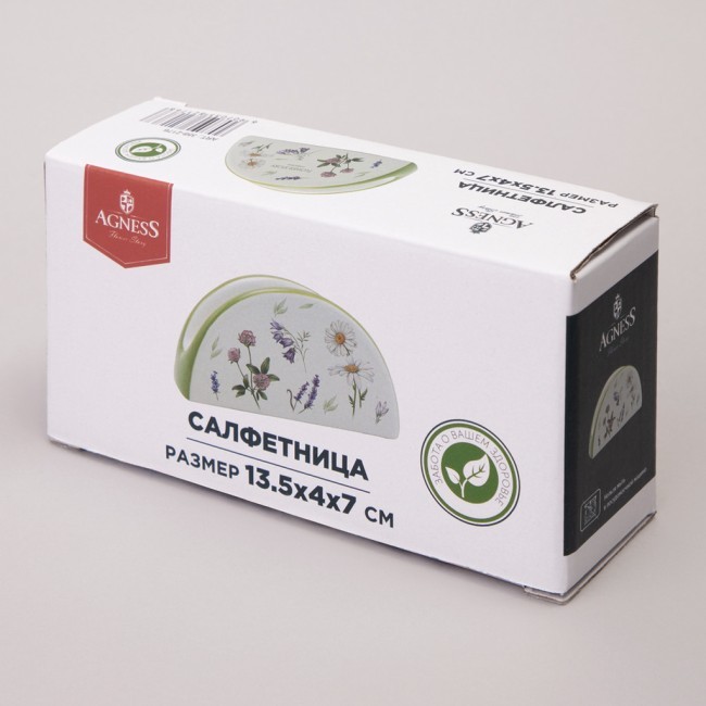 Салфетница agness "flower story" 13,5*4*7 см Agness (358-2176)