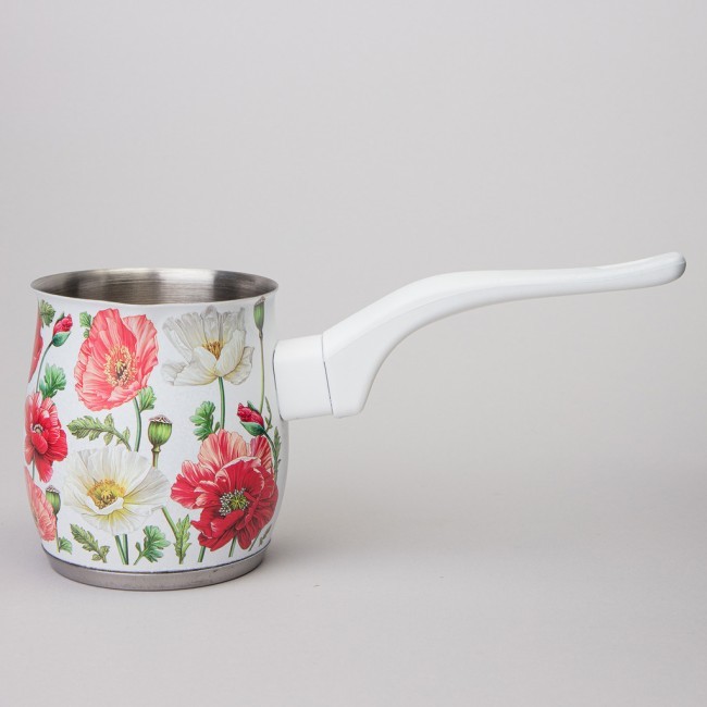 Турка agness "белые маки" 340 мл мал=12шт Agness (916-438)