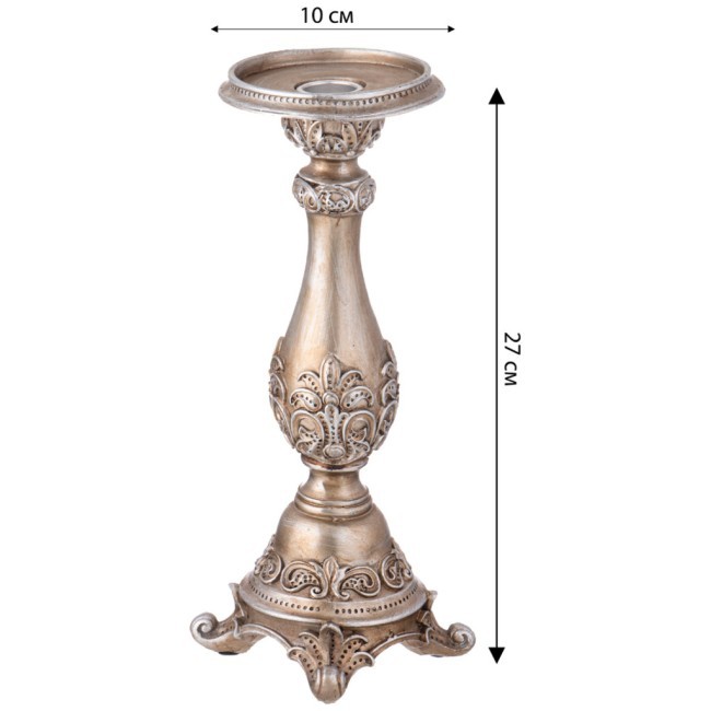 Подсвечник коллекция "рококо", 10*10*27cm Lefard (504-371) Подсвечник коллекция "рококо", 10*10*27cm Lefard (504-371)