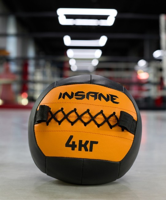Медбол INSANE IN24-WB100, 4 кг, оранжевый (2111036) Медбол INSANE IN24-WB100, 4 кг, оранжевый (2111036)