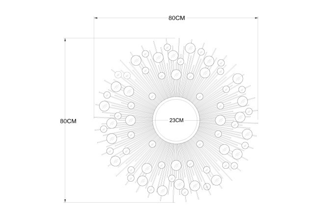 Зеркало диам.80, центр.диам.23 см (TT-00004293) Зеркало диам.80, центр.диам.23 см (TT-00004293)
