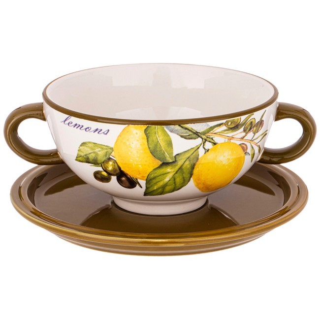 Бульонница agness "лемон три" 19*14*7 см 550 мл Agness (358-1759)