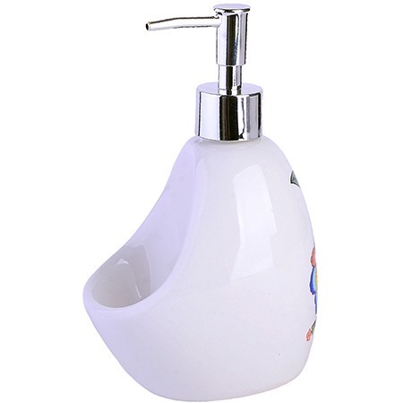 Дозатор для мыла 450мл Летний букет доломит LR (30796)