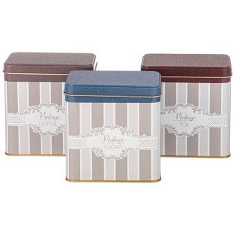 Набор емкостей для хранения "elegance" из 3-х штук, 8х12х12 см, 1л Agness (949-074)