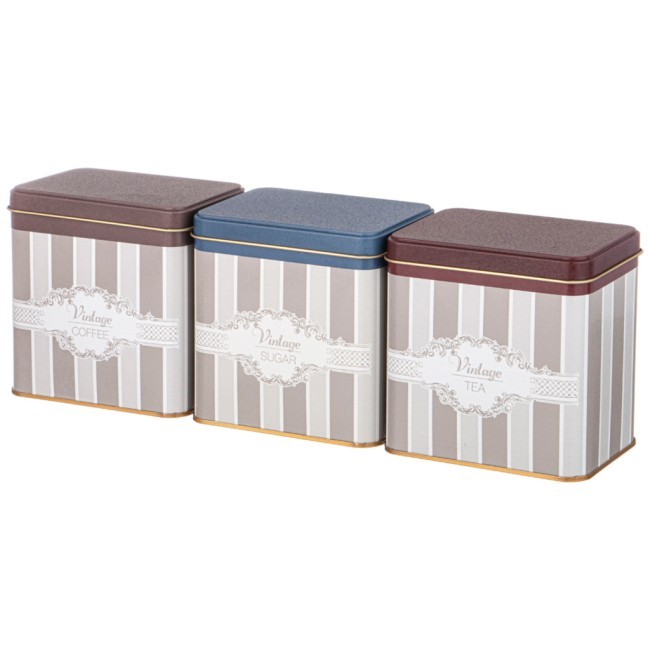 Набор емкостей для хранения "elegance" из 3-х штук, 8х12х12 см, 1л Agness (949-074)