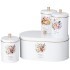 Набор agness "floral mood" 2в1 хлебница 34*20*18 см, банка для сыпучих 12*17,5 см 3 шт Agness (790-377)