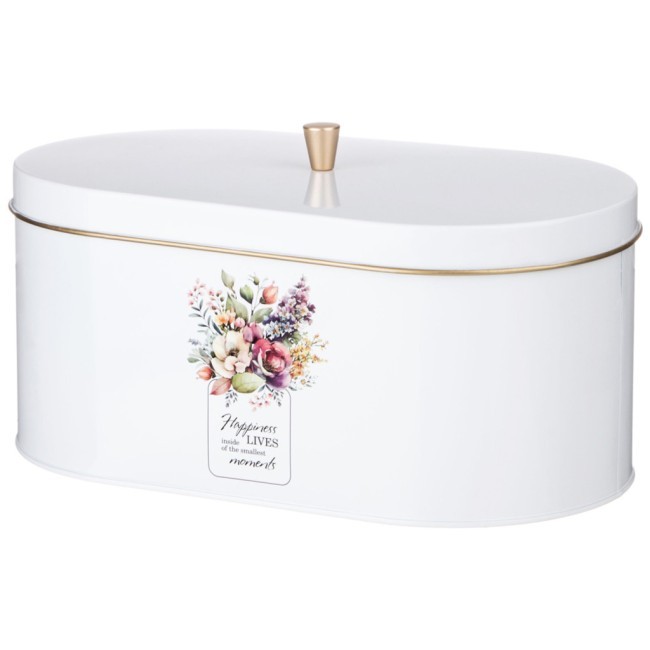 Набор agness "floral mood" 2в1 хлебница 34*20*18 см, банка для сыпучих 12*17,5 см 3 шт Agness (790-377)