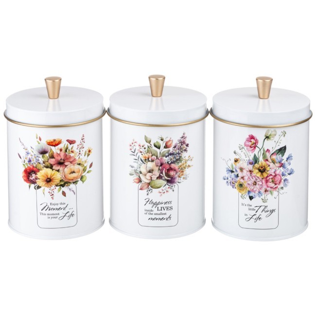 Набор agness "floral mood" 2в1 хлебница 34*20*18 см, банка для сыпучих 12*17,5 см 3 шт Agness (790-377)