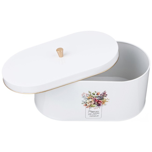 Набор agness "floral mood" 2в1 хлебница 34*20*18 см, банка для сыпучих 12*17,5 см 3 шт Agness (790-377)
