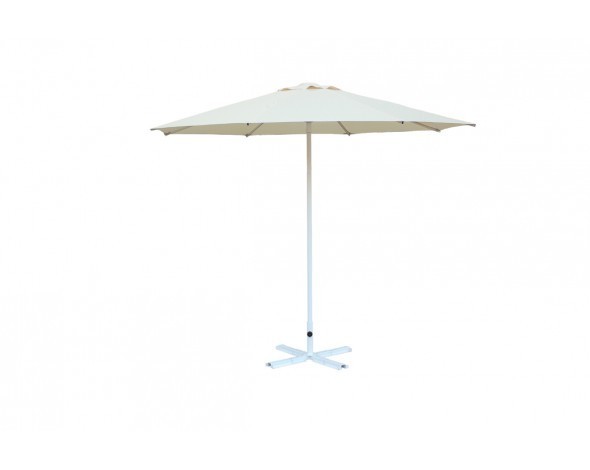 Зонт уличный Митек D2,5 м  круглый без волана, алюминий, с подставкой (53999)