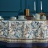 Скатерть круглая "листья морриса" gold stripe d220 см , 100% хлопок , твил, пропитка Lefard (850-752-27)