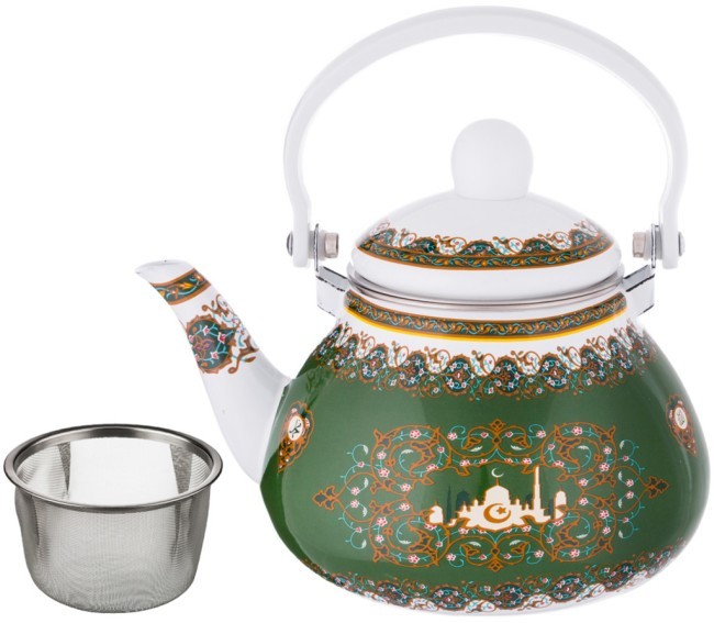 Чайник agness эмалированный со съемным фильтром из нжс,  серия сура, 1,3 л Agness (934-333)