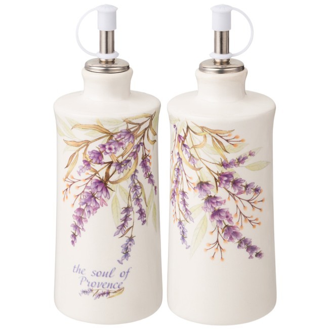 Набор для масла/уксуса "душа прованса" 2пр. 6,5*6,5 см. высота=14,5 см. / 300 мл. Agness (358-2045)