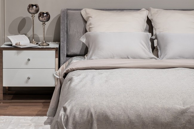 Покрывало Gloss серое 260*260 (TT-00012842)