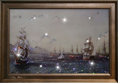Картина Военный флот с кристаллами Swarovski (1073)