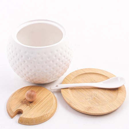 Сахарница на подставке 600 мл фарфор/бамбук LR (60318)