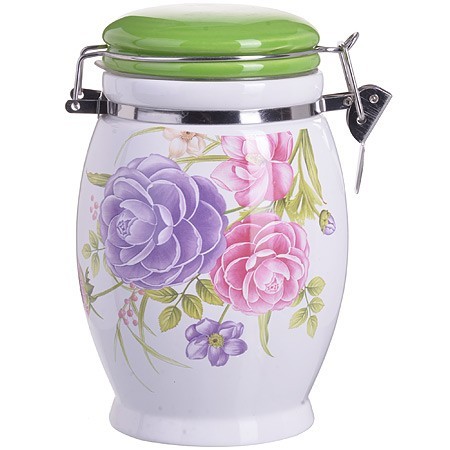 Банка для сыпучих 930мл Камелия дол/металл LR (26380) Банка для сыпучих 930мл Камелия дол/металл LR (26380)