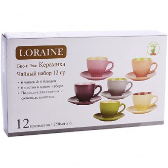 Чайный набор Loraine 12пр керамика LR (30451)