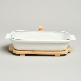 Блюдо для выпекания и сервировки lefard "muse" со стекл.крышкой на дер.подставке 27,5*17*9см 900мл Lefard (587-242) Блюдо для выпекания и сервировки lefard "muse" со стекл.крышкой на дер.подставке 27,5*17*9см 900мл Lefard (587-242)