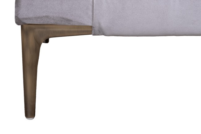 Банкетка Prima 160 на метал опорах серая Velvet SER 40*160*40см (TT-00015982)