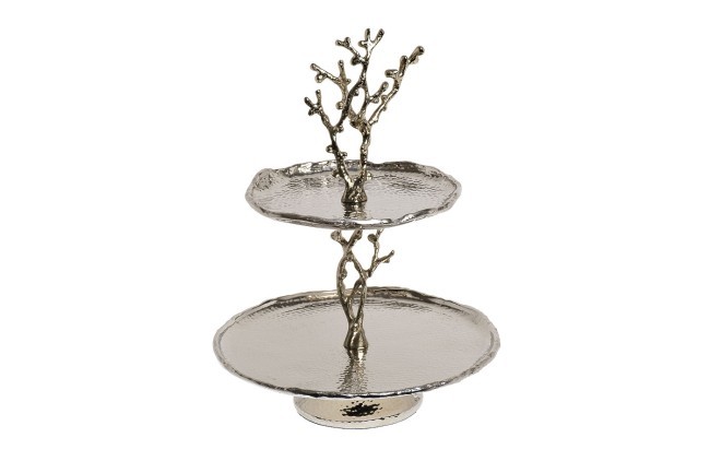 Подставка для закусок "Ветки" металл. 26,5*26,5*36см (TT-00005363)