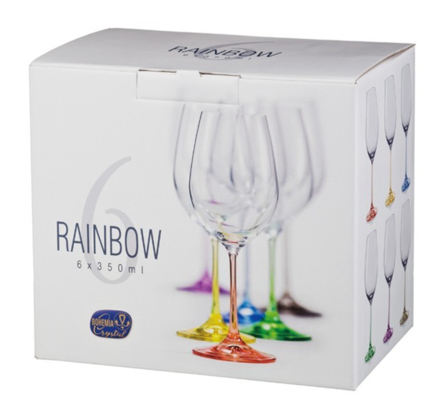 Набор бокалов для вина из 6 шт. "rainbow" 550 мл высота=24,5 см Bohemia Crystal (674-415) Набор бокалов для вина из 6 шт. "rainbow" 550 мл высота=24,5 см Bohemia Crystal (674-415)