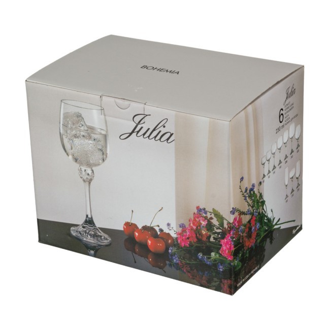 Набор бокалов для вина из 6 шт. "джулия" 340 мл высота=19,5 см Bohemia Crystal (674-447)