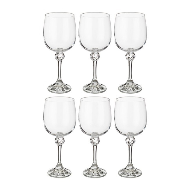 Набор бокалов для вина из 6 шт. "джулия" 340 мл высота=19,5 см Bohemia Crystal (674-447)