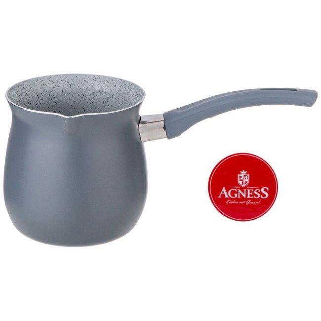 Турка agness  "арктик" с антип. .мрамор. покрытием и ручкой soft touch 800 мл без упак Agness (906-256)