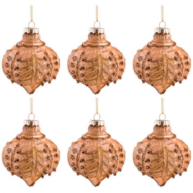 Набор из 6-ти декоративных изделий коллекция винтаж"шар" диаметр=8 см,высота=9 см цвет: бронза Lefard (864-116)