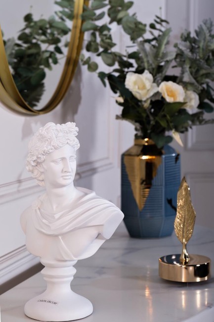 Статуэтка "Античный бюст" белая 20*30см (TT-00004759)