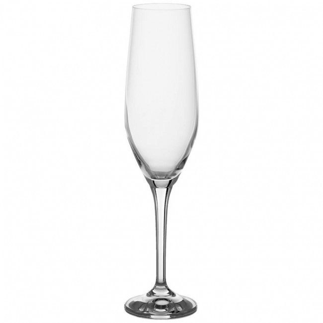 Набор бокалов для шампанского из 2 штук "amoroso" 200 мл высота 23,5 см Crystalex (674-777)