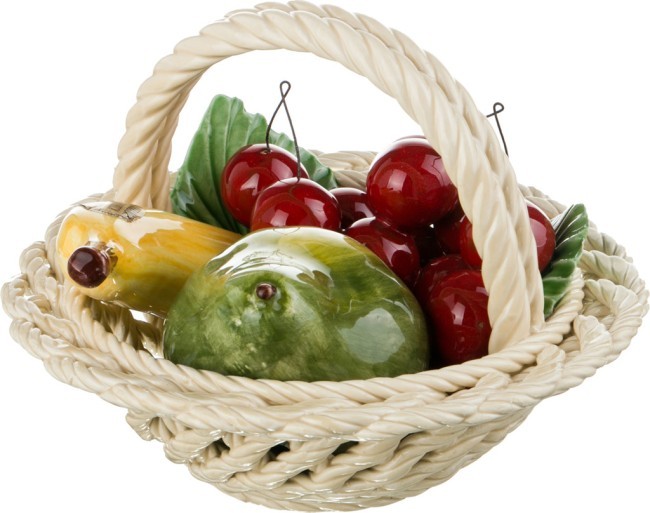 Изделие декоративное корзина с фруктами "груша и банан" 19*15 см высота=16 см ORGIA (335-094) Изделие декоративное корзина с фруктами "груша и банан" 19*15 см высота=16 см ORGIA (335-094)