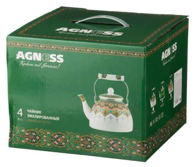 Чайник agness  эмалированный, серия сура 4 л Agness (934-321)