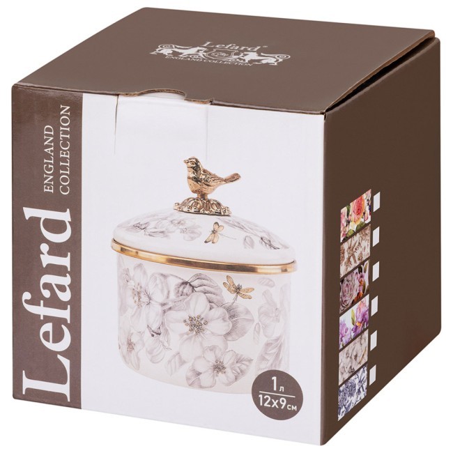 Банка для сыпучих продуктов lefard, серия фландрия, 12х9см/ 1,0л Lefard (950-774)