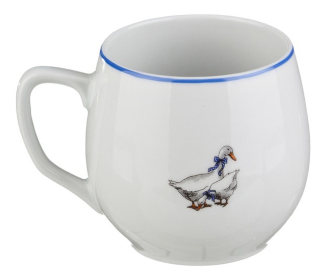 Кружка "гуси" 350 мл. высота=9 см. DUBI (606-592)