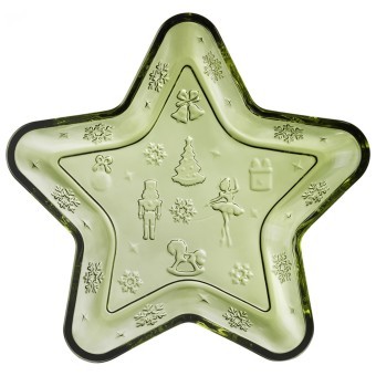 Блюдо сервировочное "щелкунчик" green в форме звезды, 21*21*2,5 см Lefard (355-415-11)