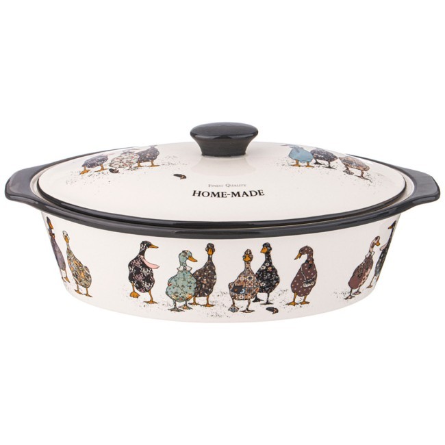 Форма для запекания с крышкой "family farm" овальная 3,2 л 37,5х22х15,5см Lefard (536-281)