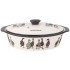 Форма для запекания с крышкой agness "family farm" овальная 3,2 л 37,5х22х15,5см Lefard (536-281)