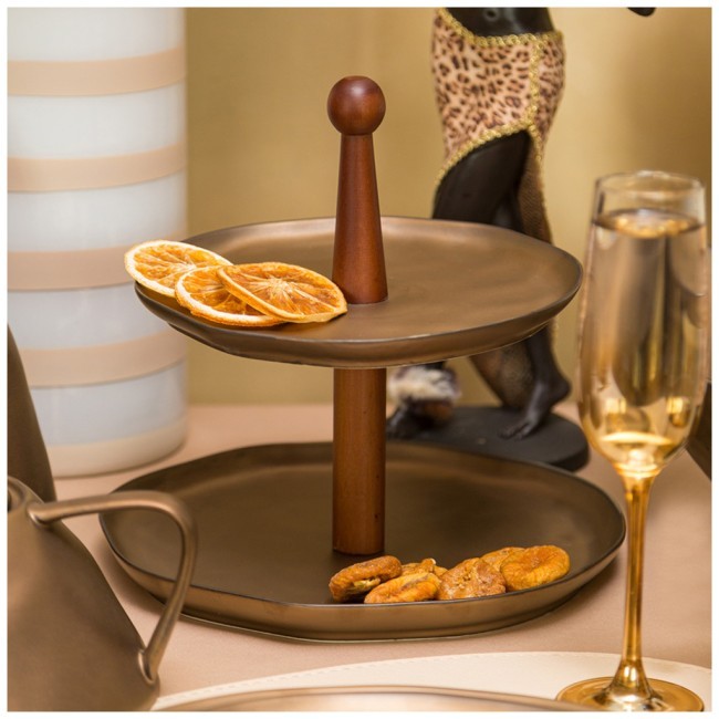 Ваза двухярусная bronco "bronze" 24,5*20,5 см Bronco (474-181)