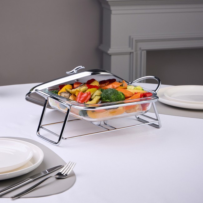 Мармит agness  квадратный silver 1,8l Agness (781-502)