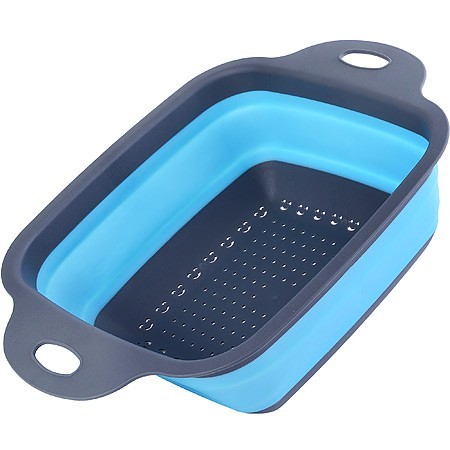 Дуршлаг силикон с ручками, СИНИЙ.MB (31490-2)