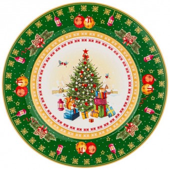 Тарелка обеденная lefard "елка" 27 см зеленая Lefard (85-1605)