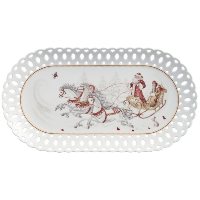 Блюдо lefard "морозко" 35,5 см овальное Lefard (441-045) Блюдо lefard "морозко" 35,5 см овальное Lefard (441-045)