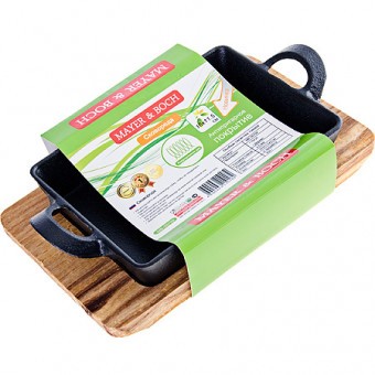 Сковорода 16х11,3см дер/под чугун МВ (26799)