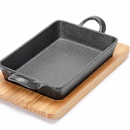 Сковорода 16х11,3см дер/под чугун МВ (26799)