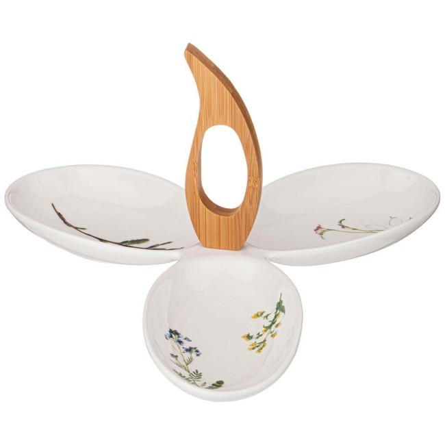 Менажница bronco "meadow" 3-секции с ручкой 27*24*2,5 см Bronco (474-139)