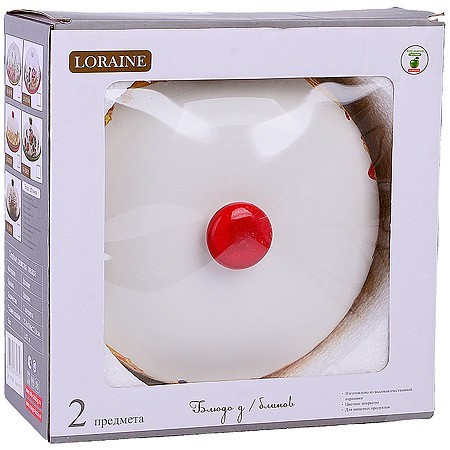 Блюдо д/блинов с крышкой 23,8х23,8х9,7см 2пр Романтика дол LR (30784) Блюдо д/блинов с крышкой 23,8х23,8х9,7см 2пр Романтика дол LR (30784)